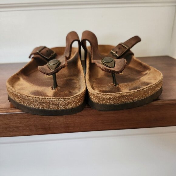 Birkenstock women's brown gizeh sandals in size 38 - Picture 4 of 10